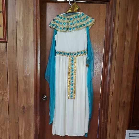 Unknown Dresses & Skirts - Cleopatra Costume - Women's XL, White Dress with Blue Cape, Headress